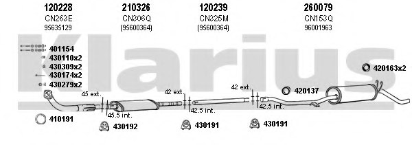 KLARIUS 180168E Exhaust System